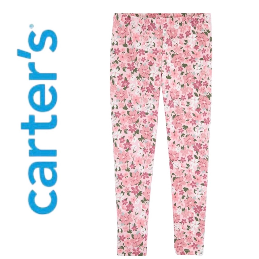 Carter's Girls Pink Floral Leggings Size 8
